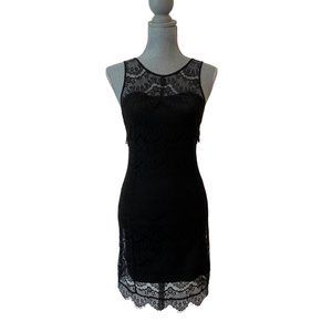 🍾 NYE/ Holiday Party Dress - Mendocino TECE Black lace cut out dress